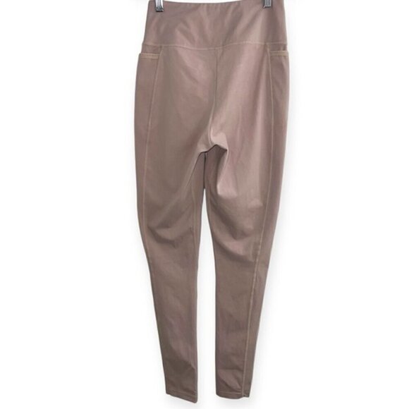 Gymshark Dreamy 2.0 high waisted Leggings Taupe pockets sz Small pull on active - Picture 6 of 8